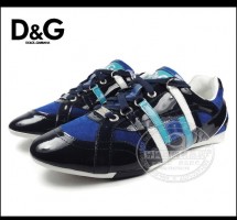 经典时尚休闲 D&G 羊皮内里 男士休闲鞋 2010超级热卖款2635蓝色